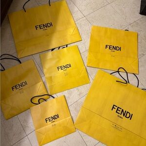6 Fendi Shopping Yellow Bags